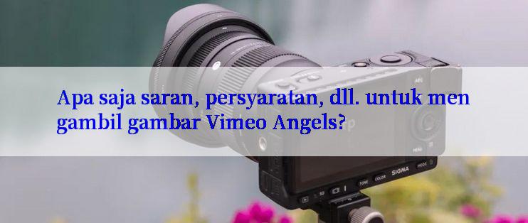 Apa saja saran, persyaratan, dll. untuk mengambil gambar Vimeo Angels?

