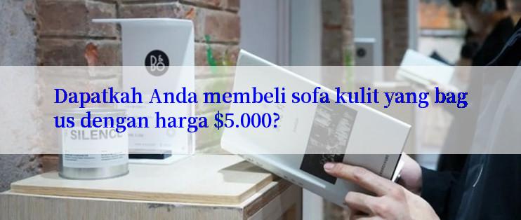 Dapatkah Anda membeli sofa kulit yang bagus dengan harga $5.000?