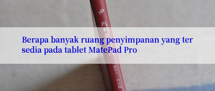 Berapa banyak ruang penyimpanan yang tersedia pada tablet MatePad Pro