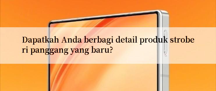 Dapatkah Anda berbagi detail produk stroberi panggang yang baru?