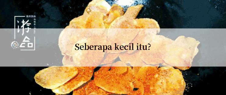 Seberapa kecil itu?