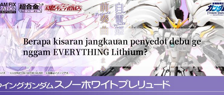 Berapa kisaran jangkauan penyedot debu genggam EVERYTHING Lithium?