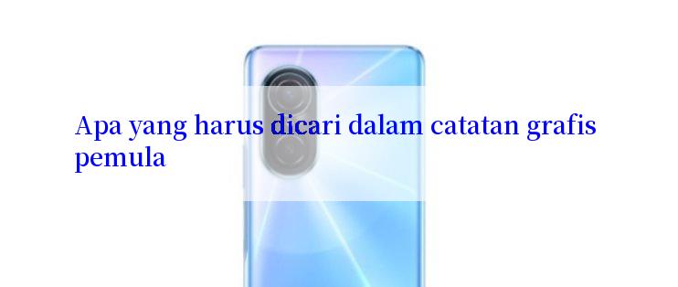 Apa yang harus dicari dalam catatan grafis pemula