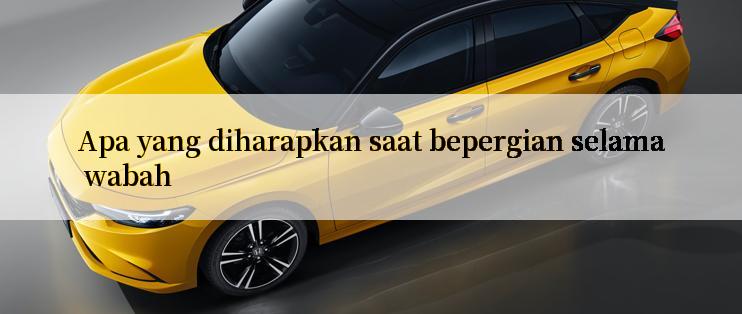 Apa yang diharapkan saat bepergian selama wabah