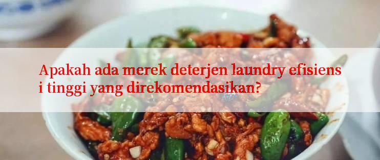 Apakah ada merek deterjen laundry efisiensi tinggi yang direkomendasikan?