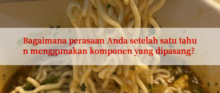 Bagaimana perasaan Anda setelah satu tahun menggunakan komponen yang dipasang?