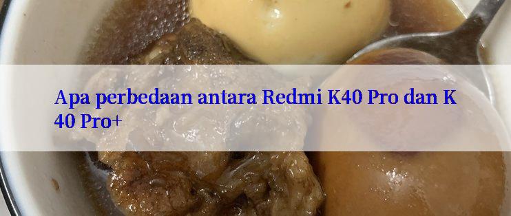 Apa perbedaan antara Redmi K40 Pro dan K40 Pro+