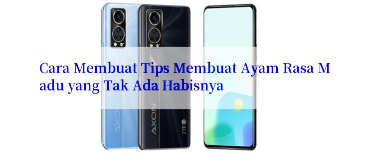 Cara Membuat Tips Membuat Ayam Rasa Madu yang Tak Ada Habisnya