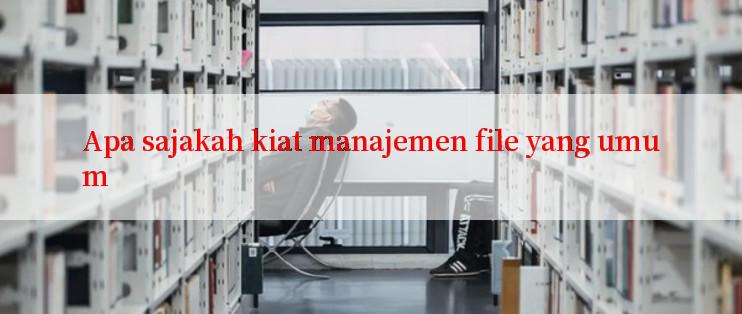 Apa sajakah kiat manajemen file yang umum