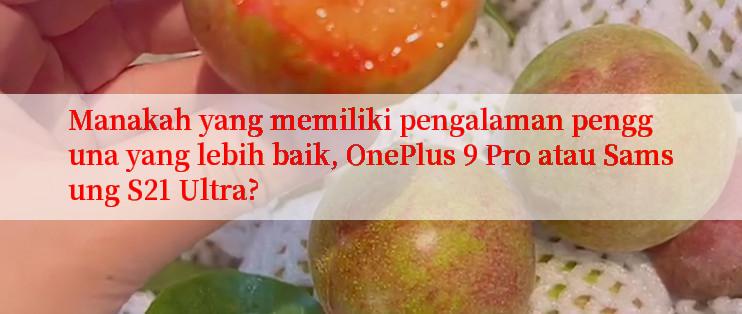 Manakah yang memiliki pengalaman pengguna yang lebih baik, OnePlus 9 Pro atau Samsung S21 Ultra?