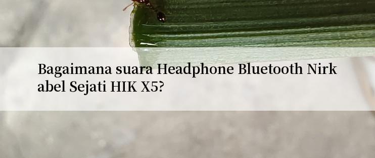 Bagaimana suara Headphone Bluetooth Nirkabel Sejati HIK X5?