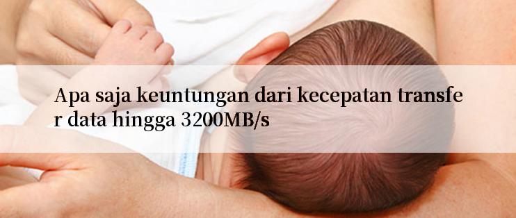 Apa saja keuntungan dari kecepatan transfer data hingga 3200MB/s