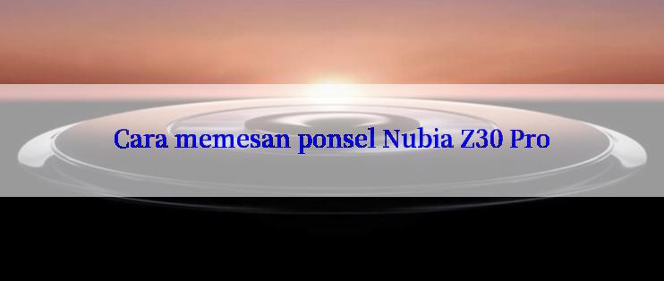 Cara memesan ponsel Nubia Z30 Pro