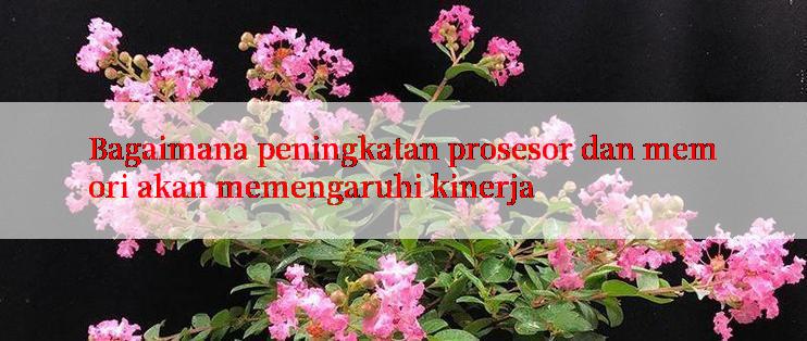 Bagaimana peningkatan prosesor dan memori akan memengaruhi kinerja