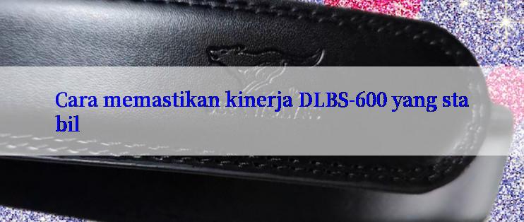 Cara memastikan kinerja DLBS-600 yang stabil