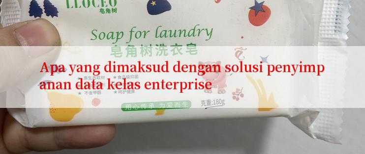 Apa yang dimaksud dengan solusi penyimpanan data kelas enterprise