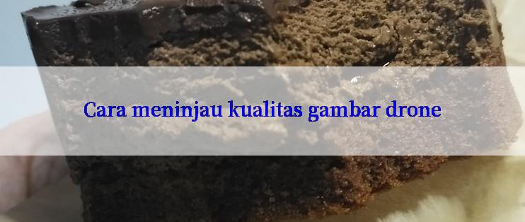 Cara meninjau kualitas gambar drone