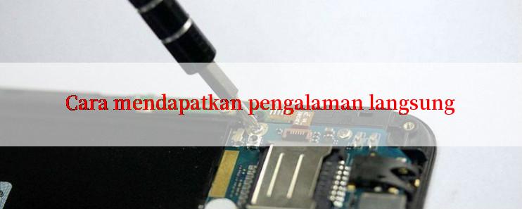 Cara mendapatkan pengalaman langsung