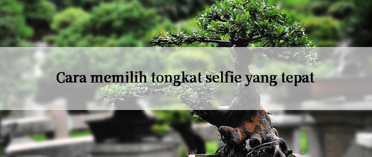 Cara memilih tongkat selfie yang tepat